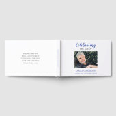 Elegant Blue Celebration of Life with Photo Gastenboek (Volledig)