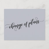 Elegant Blue Change of Plans Postponed Wedding Briefkaart (Voorkant)