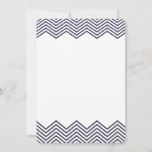 Elegant Blue Chevron Graduation Party Invitation Kaart (Achterkant)
