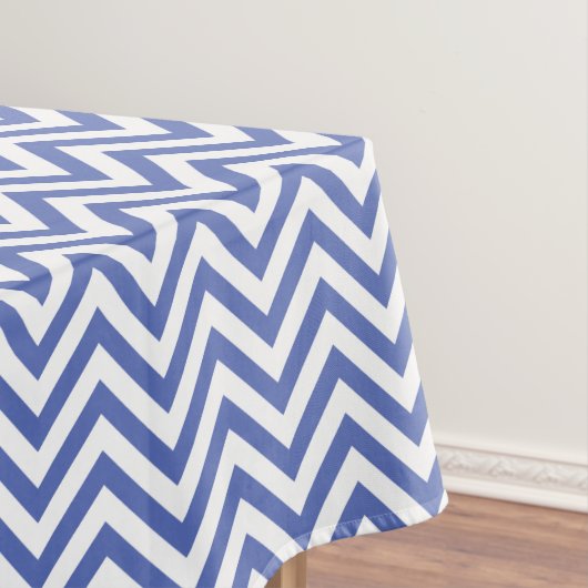 Elegant Blue Chevrons Patroon Tafelkleed (Voorbeeld)