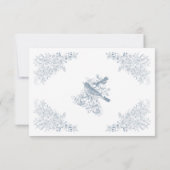 Elegant Blue Chinoiserie Nature & Birds Wedding Save The Date (Achterkant)