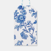 Elegant Blue Chinoiserie Vrijgezellenfeest Gift La Cadeaulabel (Achterkant)