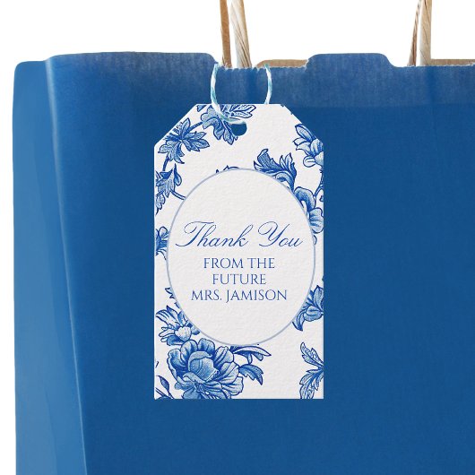 Elegant Blue Chinoiserie Vrijgezellenfeest Gift La Cadeaulabel