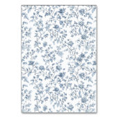Elegant Blue Chinoiserie Wedding Table Number Kaart (Achterkant)