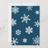 Elegant Blue Christmas Snowflakes Photo Feestdagenkaart (Achterkant)