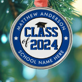 Elegant Blue Class of 2023 Afstuderen Afstuderen Metalen Ornament