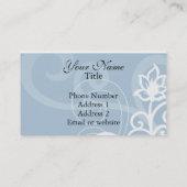 Elegant Blue Classic Design Visitekaartjes (Achterkant)