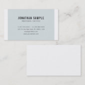 Elegant Blue Clean Design Gothic Font Professional Visitekaartje (Voorkant / Achterkant)