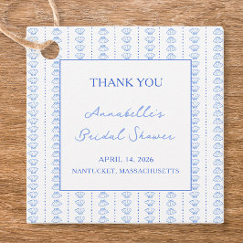 Elegant Blue Coastal Chic Vrijgezellenfeest Bedank Bedankjes Labels