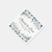 Elegant Blue Coctail Proost op Liefde Bruiloft Servet (Hoek)