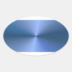 Elegant Blue Color Custom Blank Sjabloon Trendy Ovale Sticker