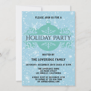 Elegant Blue Company kerst-feestdag Snow Kaart