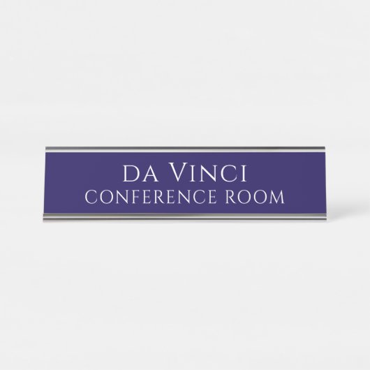 Elegant Blue Conference Room Name Plate Bureau Naambordje (Voorkant)
