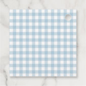 Elegant Blue Coquette Bow Boy Baby shower Bedankjes Labels (Achterkant)