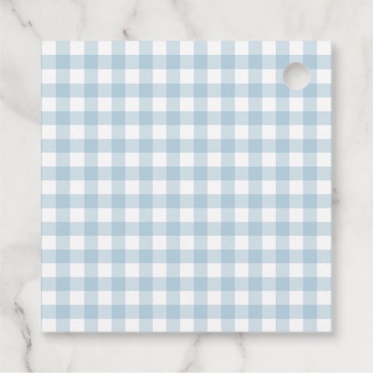 Elegant Blue Coquette Bow Boy Baby shower Bedankjes Labels (Achterkant)