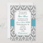 Elegant Blue Corporate Party Invitation Kaart (Voorkant)