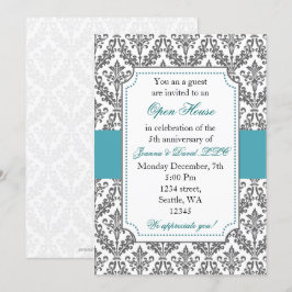 Elegant Blue Corporate Party Invitation Kaart