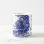 Elegant  Blue Country Pastoral Toile Koffiemok (Center)