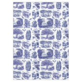 Elegant  Blue Country Pastoral Toile Tafelkleed (Voorkant)