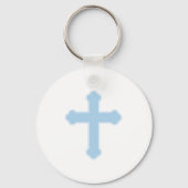 Elegant Blue Cross Sleutelhanger (Voorkant)