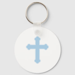 Elegant Blue Cross Sleutelhanger