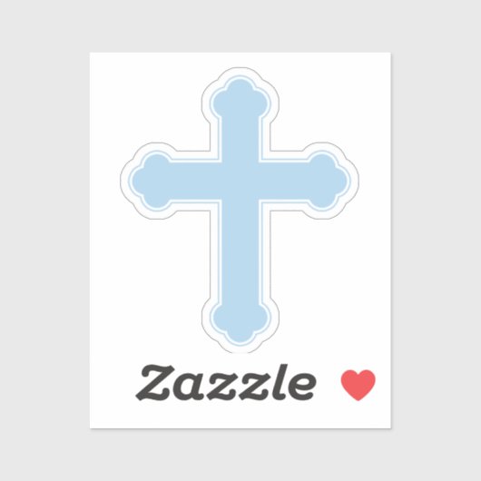 Elegant Blue Cross Sticker (Vel)