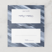 Elegant Blue Custom Place Card Plaatskaartje (Buitenkant ongevouwen)