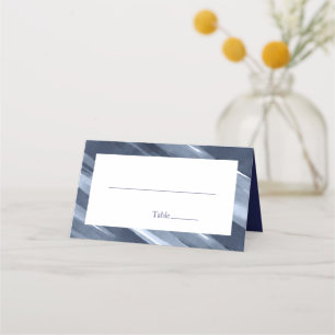 Elegant Blue Custom Place Card Plaatskaartje