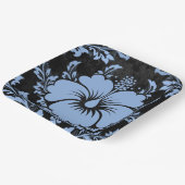 Elegant blue damask, aangepast kerstpapier Borden Papieren Bordje (Gebogen)