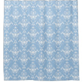 Elegant Blue Damask Douchegordijn (Voorkant)