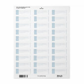 Elegant Blue Damask Floral Etiket (Full Sheet)