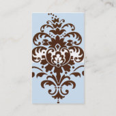 Elegant Blue Damask - Gepersonaliseerd Visitekaartje (Achterkant)