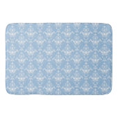 Elegant Blue Damask Patroon Badmat (Voorkant)