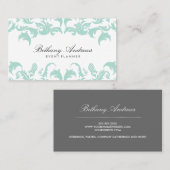 Elegant Blue Damask Visitekaartjes - Groupon (Voorkant / Achterkant)