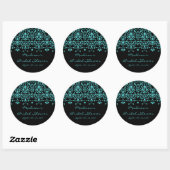 Elegant Blue Damask Vrijgezellenfeest Sticker (Vel)