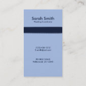 Elegant Blue Damask Wedding Planner Visitekaartje (Achterkant)