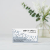 Elegant Blue Dancing Numpers Bookkeeper Visitekaartje (Staand voorkant)