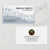 Elegant Blue Dancing Numpers Bookkeeper Visitekaartje (Voorkant / Achterkant)