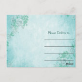 Elegant Blue dank u Briefkaart (Achterkant)
