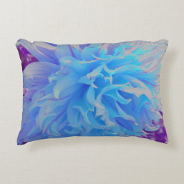 Elegant Blue Decorative Dahlia Flower Accent Kussen