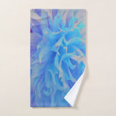 Elegant Blue Decorative Dahlia Flower Bad Handdoek (Handdoek)