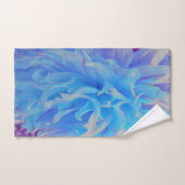 Elegant Blue Decorative Dahlia Flower Bad Handdoek (Handdoek)