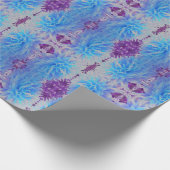 Elegant Blue Decorative Dahlia Flower Cadeaupapier (Hoek)