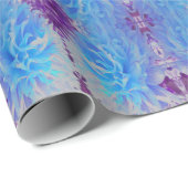 Elegant Blue Decorative Dahlia Flower Cadeaupapier (Rol Hoek)