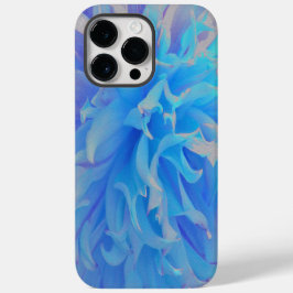Elegant Blue Decorative Dahlia Flower Case-Mate iPhone 14 Pro Max Hoesje