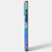 Elegant Blue Decorative Dahlia Flower Case-Mate iPhone Case (Achterkant / Links)