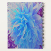 Elegant Blue Decorative Dahlia Flower Planner (Achterkant)