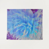 Elegant Blue Decorative Dahlia Flower Wandkleed (Voorkant (horizontaal))