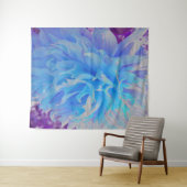 Elegant Blue Decorative Dahlia Flower Wandkleed (In Situ (horizontaal))
