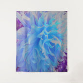 Elegant Blue Decorative Dahlia Flower Wandkleed (Voorkant)